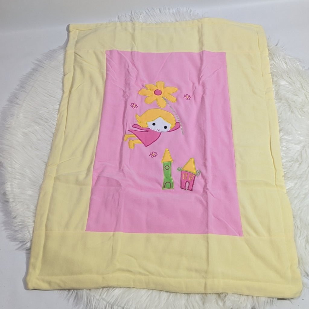 AB-1595 Baby Winter Blanket – Pinkish Velvet & Embroidered