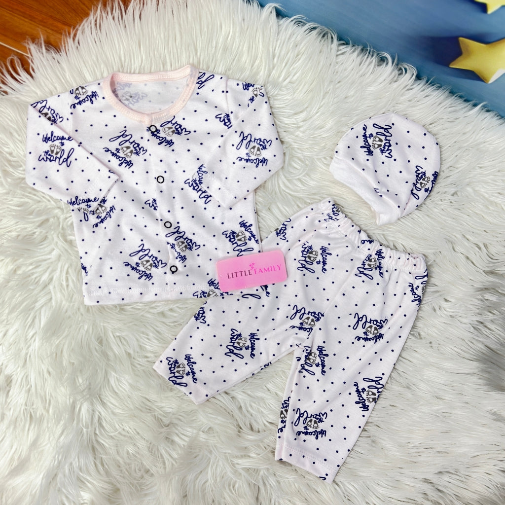 Premium 3-Piece Cotton Outfit Set – Pack of 3
