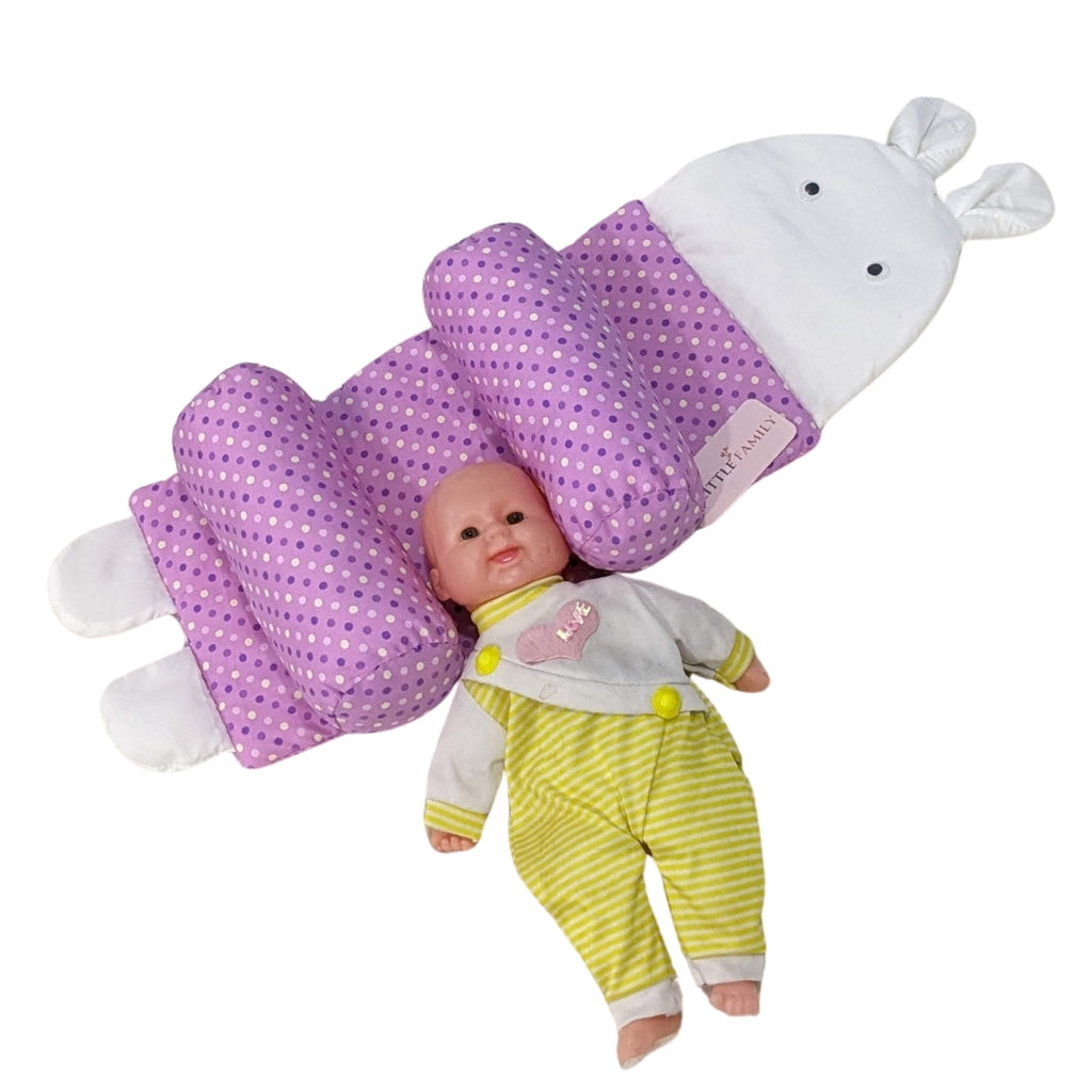 Lavender Polka Dreams Baby Head Shaping Pillow – Ergonomic Support