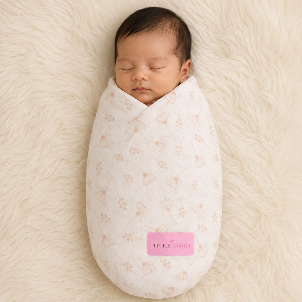 Premium Muslin Swaddle & Receiving Blanket Set