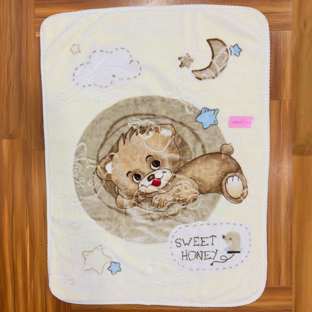 Premium Baby Blanket | "Honey Bear" Edition – Soft Cream