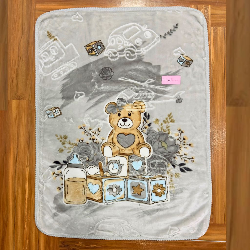 Premium Baby Blanket | "Teddy Bear" Edition – Grey