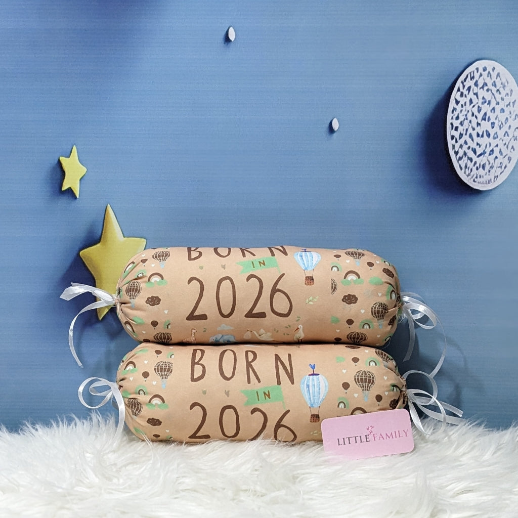 "Born In 2026" Baby 8 PC'S Bedding Set - (Brown) | Large