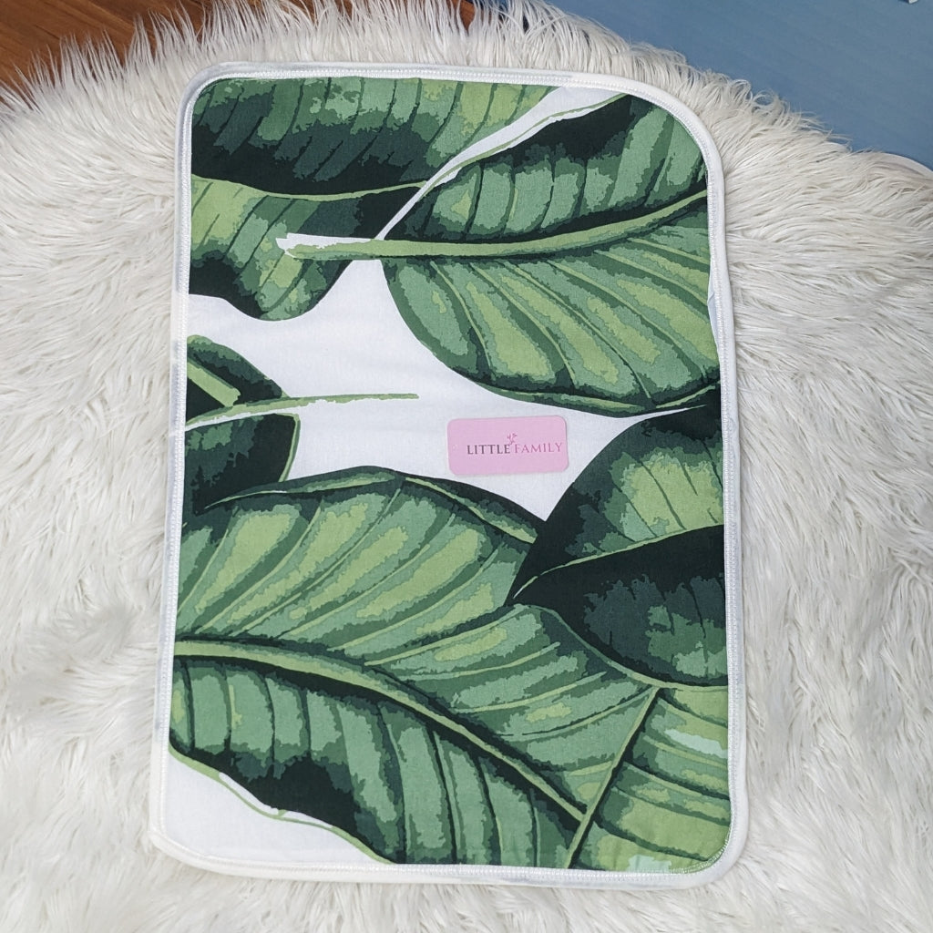Premium Waterproof Large Baby Diaper Changing Sheet – Green Leaf
