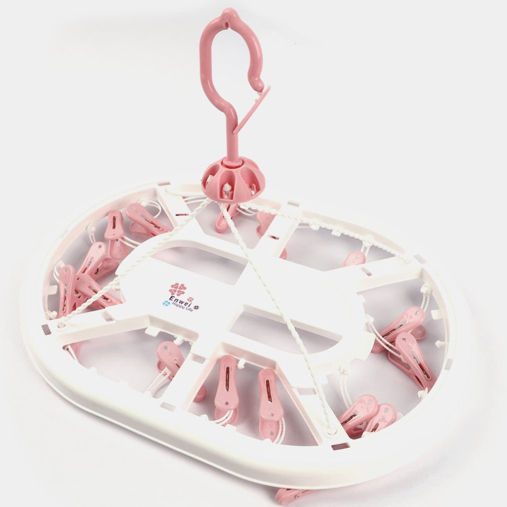 360° Rotating Baby Clothes Drying Hanger with Clips