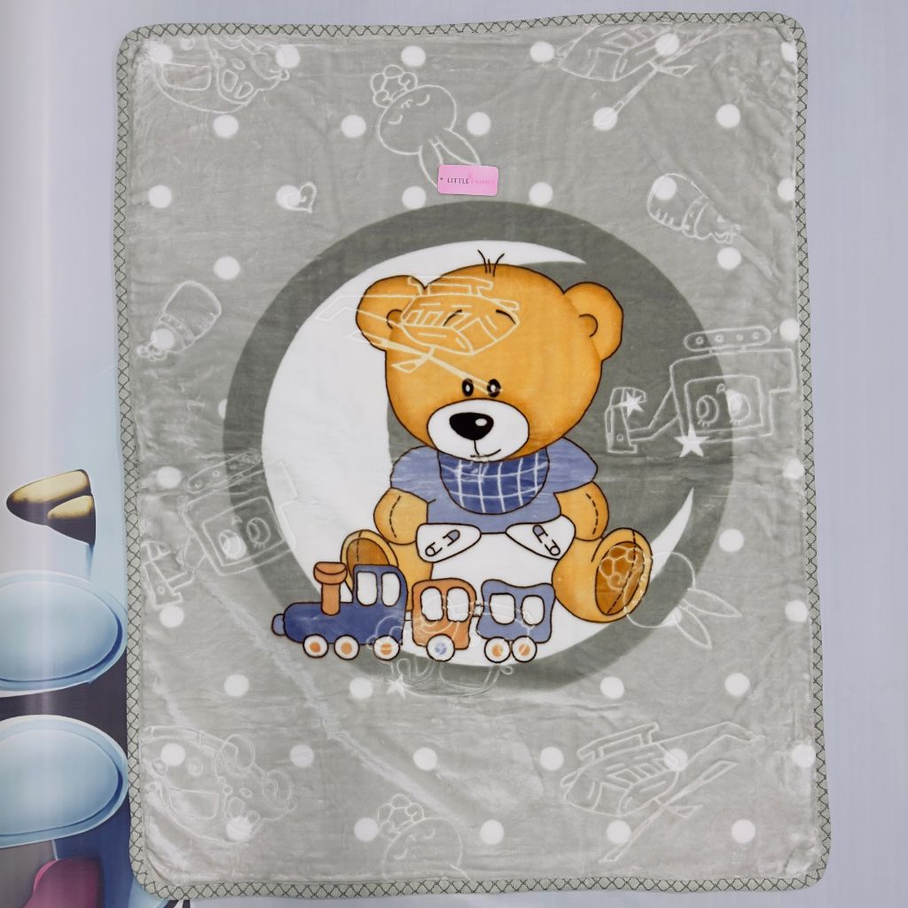 Premium Baby Soft Blanket – Teddy Train