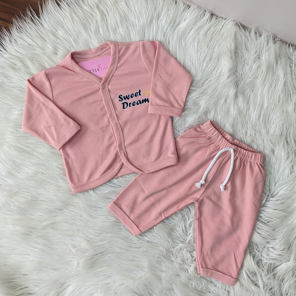 Premium Baby 2-Piece Night Suit - Pink