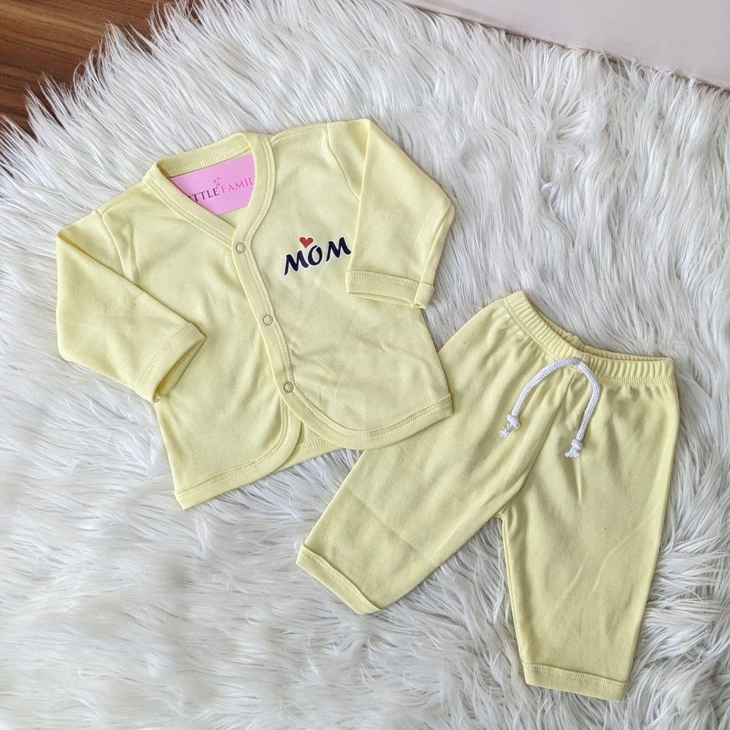 Premium Baby 2-Piece Night Suit - Yellow