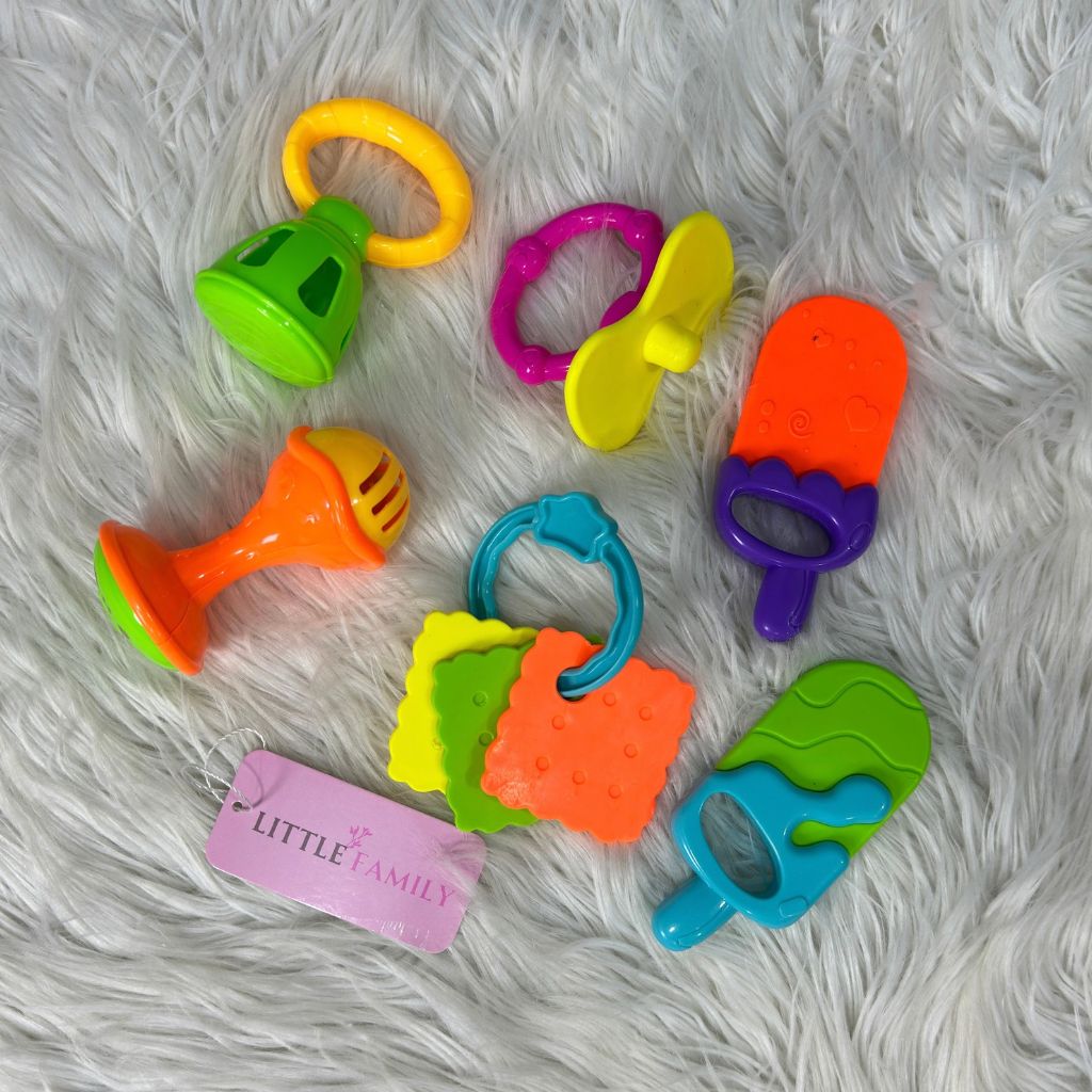 Baby Rattle & Teether Toy Set (6-Piece)