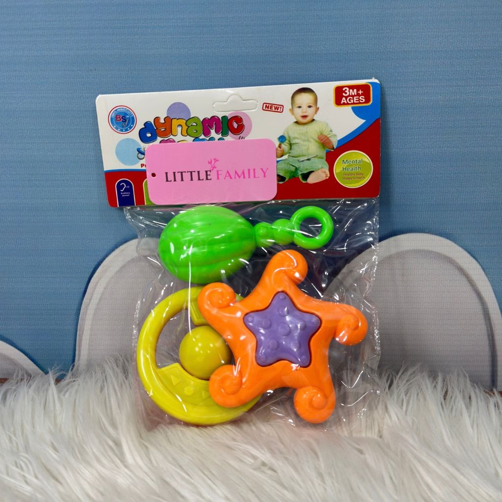 Baby Rattle & Teether Toy Set (3-Piece)