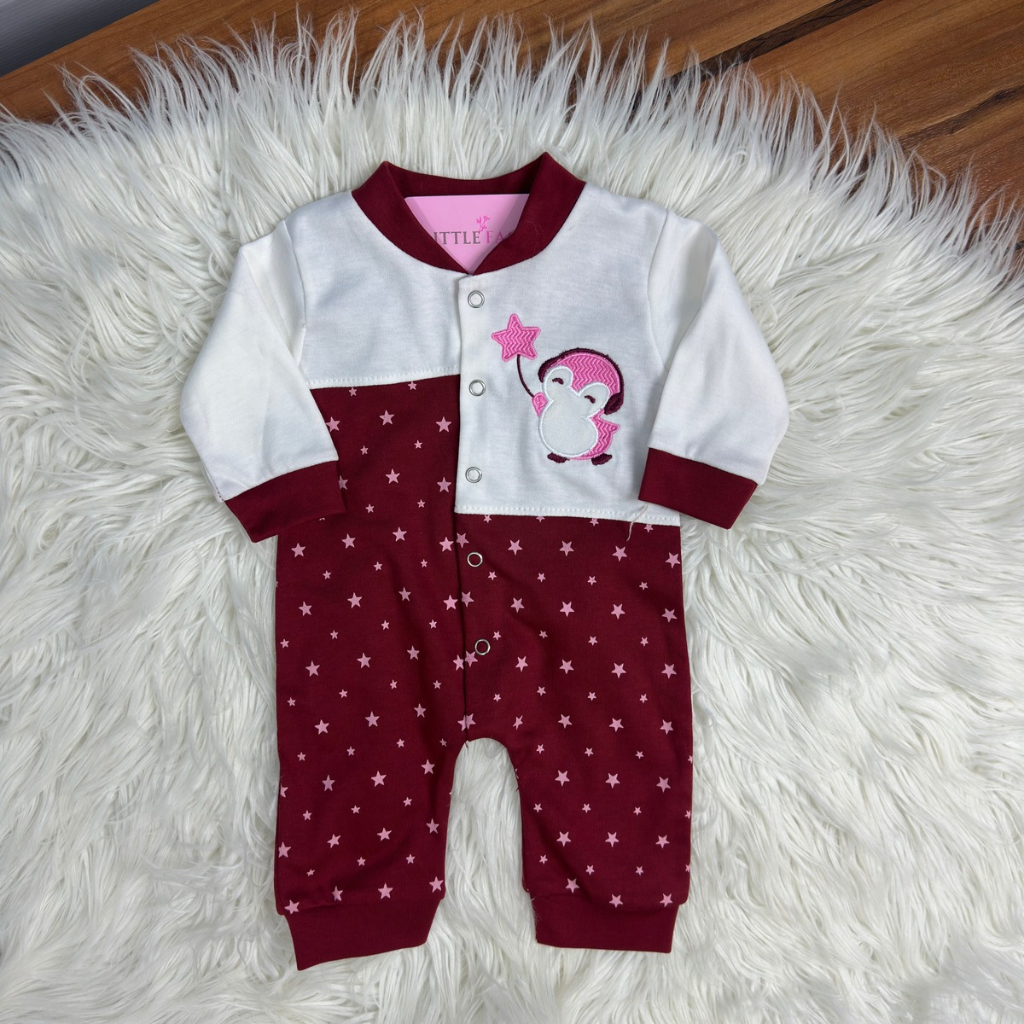 Premium Baby Romper - Little Star Theme | Berry Wine