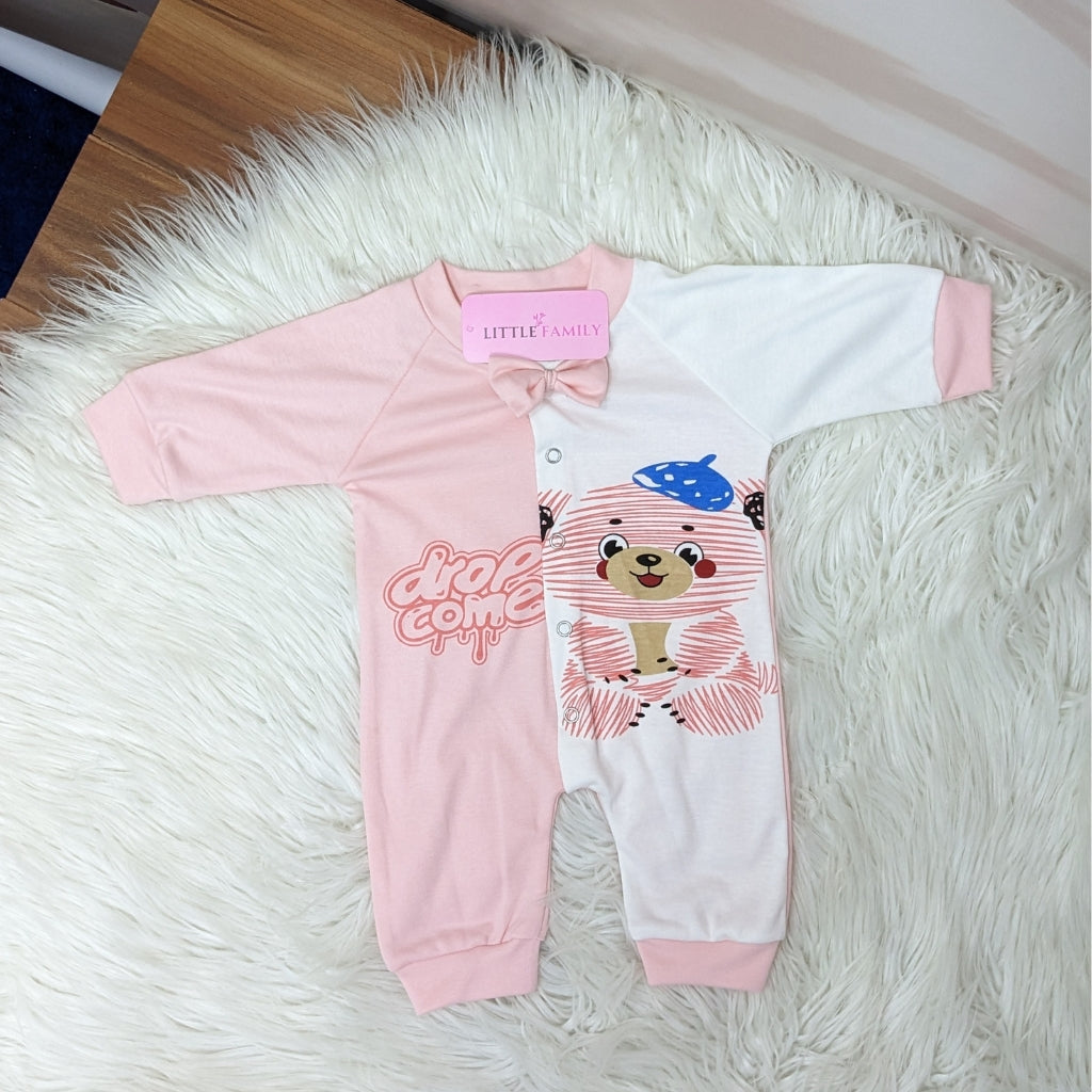 Premium Bear Buddy Theme Baby Romper | Pink