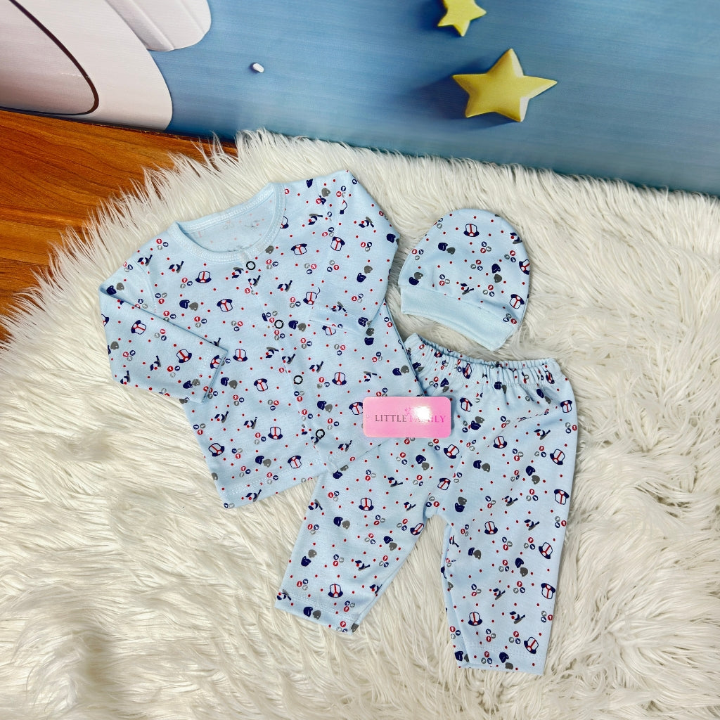 Premium 3-Piece Cotton Outfit Set – Pack of 3