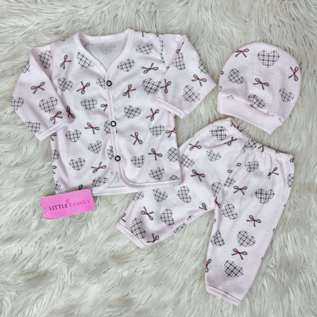Newborn 3-Piece Cotton Outfit Set – Pack of 3