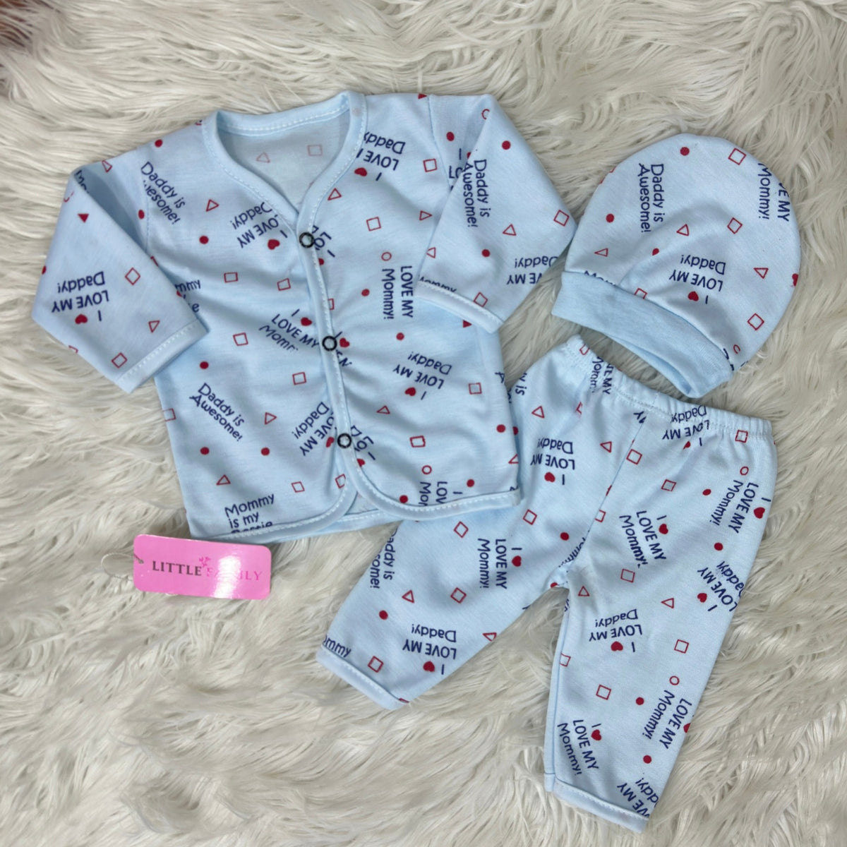 Newborn 3-Piece Cotton Outfit Set – Pack of 3