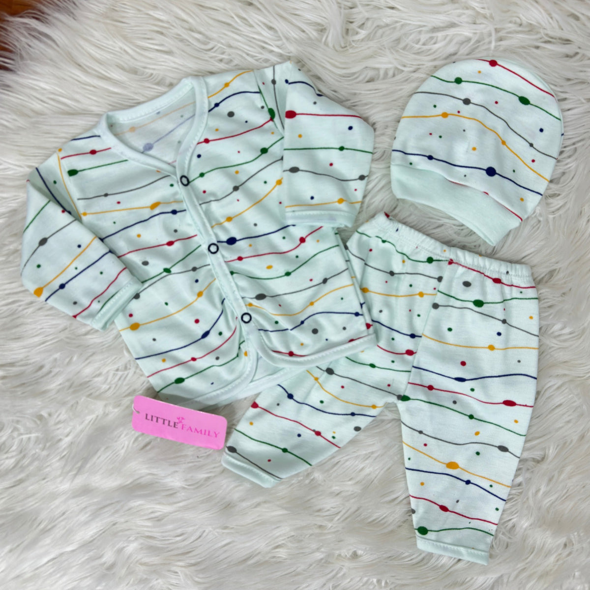 Newborn 3-Piece Cotton Outfit Set – Pack of 3