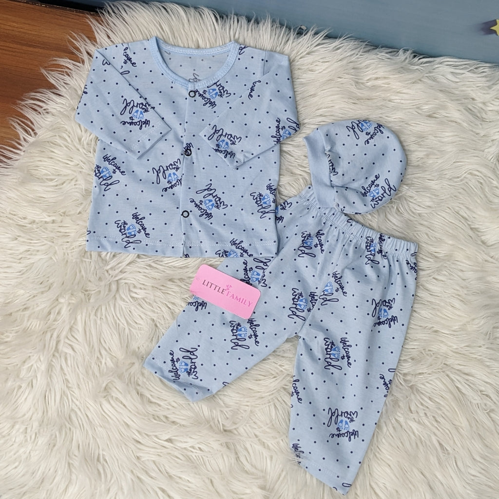 Premium 3-Piece Cotton Outfit Set – Pack of 3