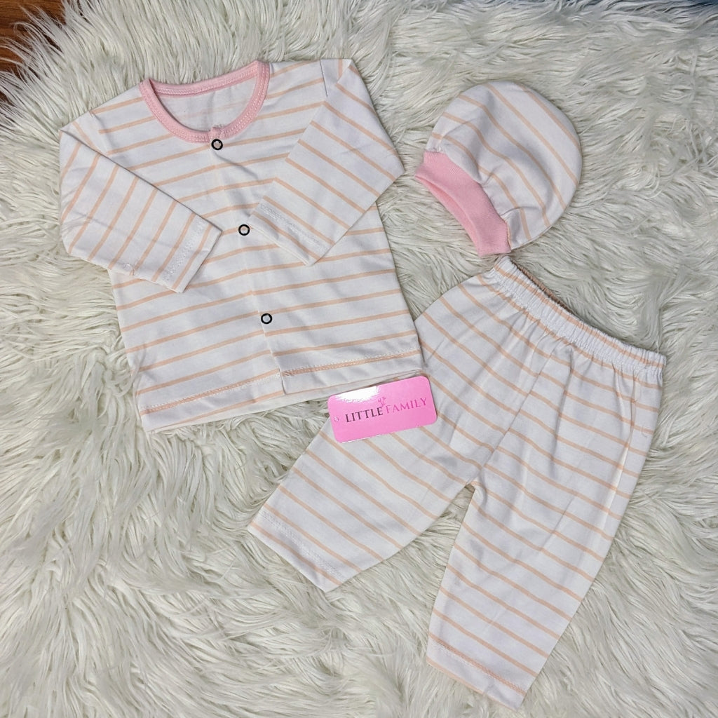 Premium 3-Piece Cotton Outfit Set – Pack of 3