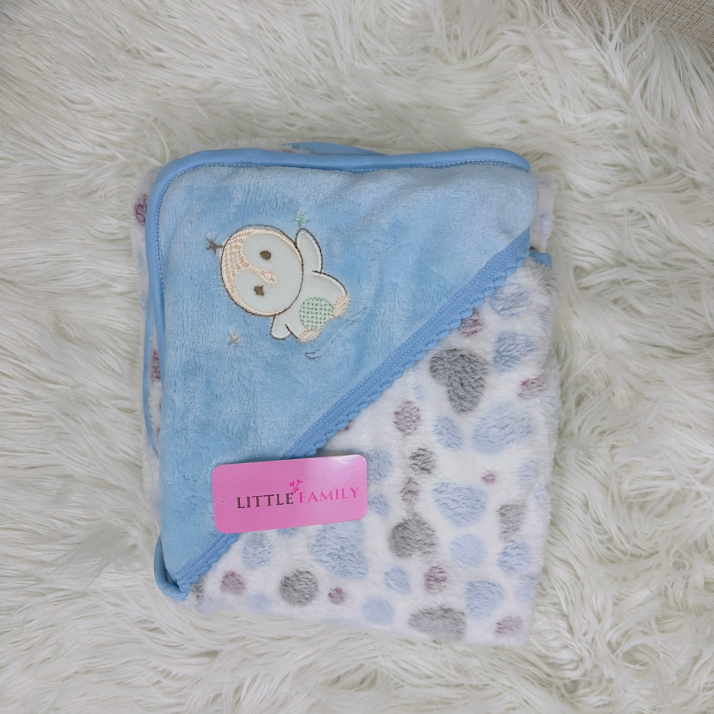 Premium Polar Winter Hooded Baby Shawl - Little Owl