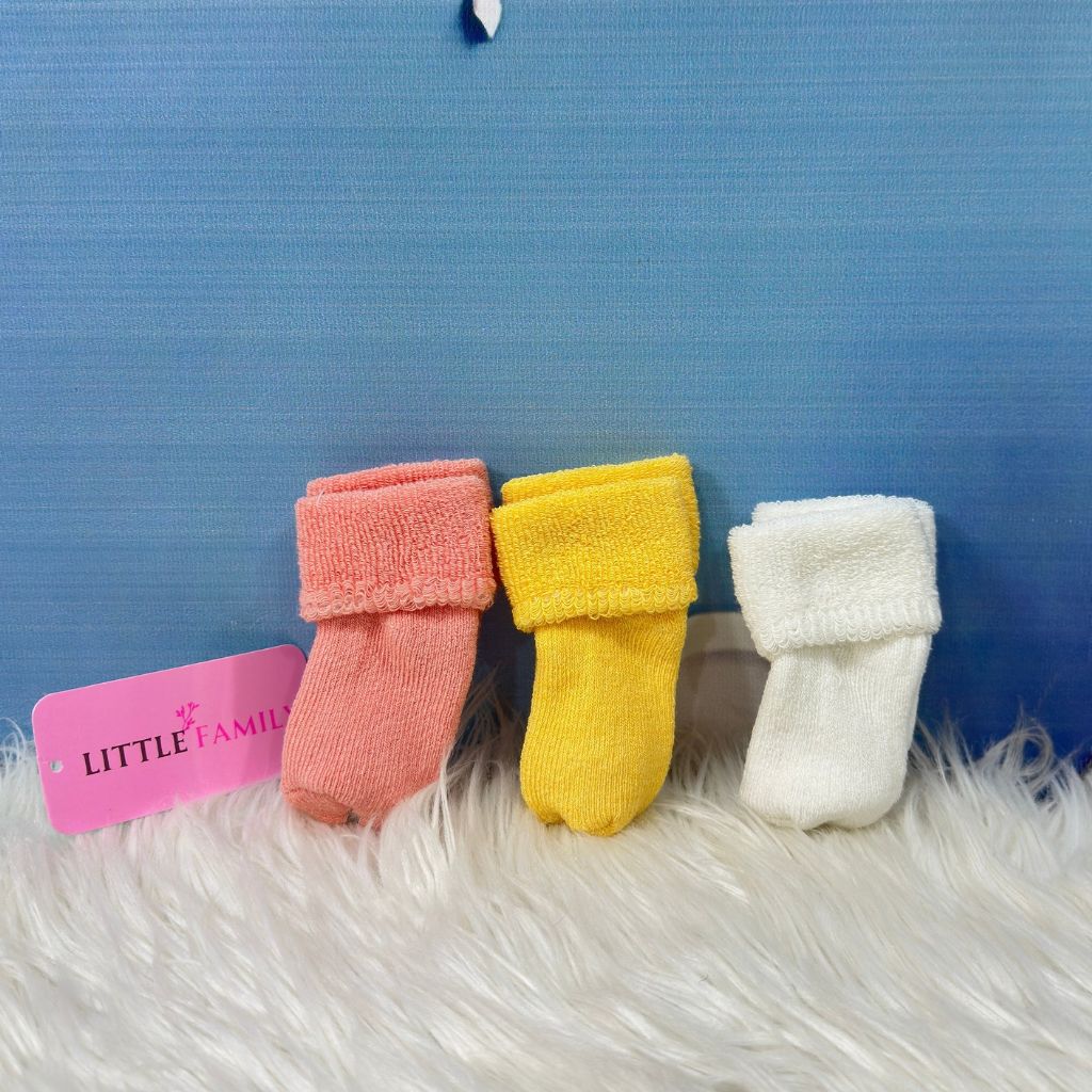 NewBorn Baby Winter Socks Set (3-Pair Pack) - Soft Tones