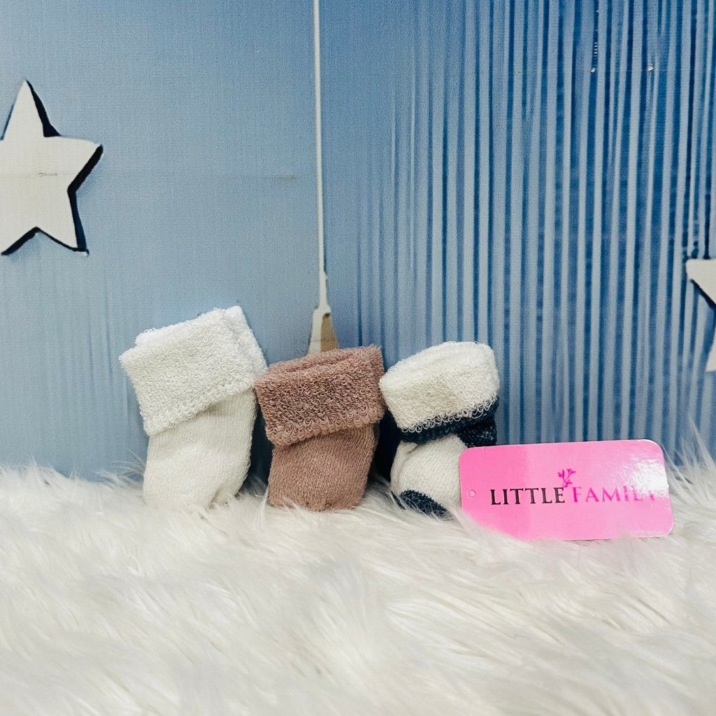 NewBorn Baby Socks Set (3-Pair Pack) - Soft Tones
