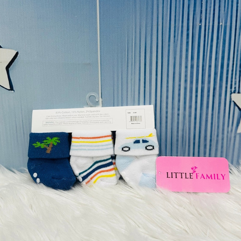 NewBorn Baby Socks Set (3-Pair Pack) - Tropical