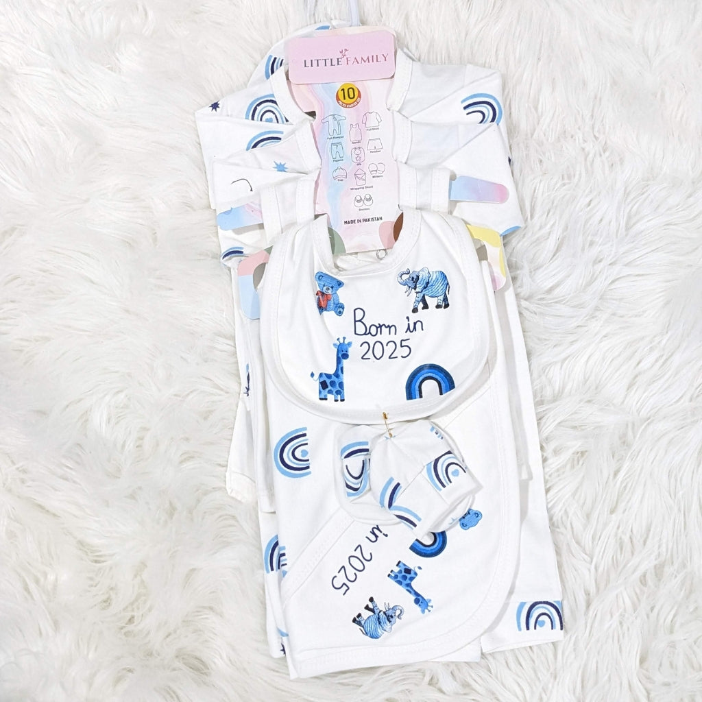 Born in 2025 Newborn Starter Set – Blue