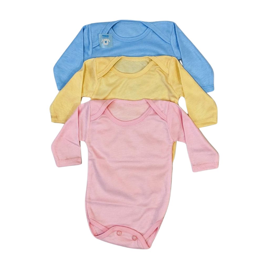 Pack of 3 Multi-Color Baby Bodysuits