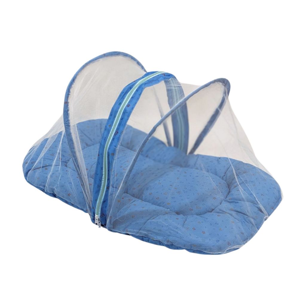 Circular Mosquito Net with Pillow & Carry Nest - Blue