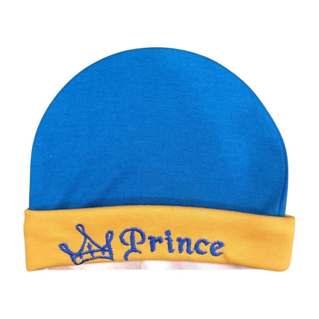 Prince Embroidery Cap – For Newborns