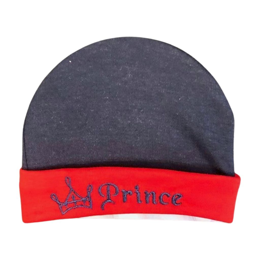 Prince Embroidery Cap – For Newborns