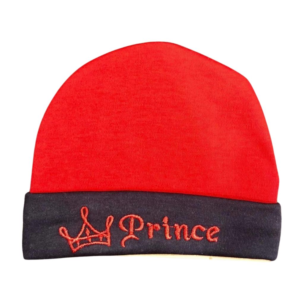 Prince Embroidery Cap – For Newborns