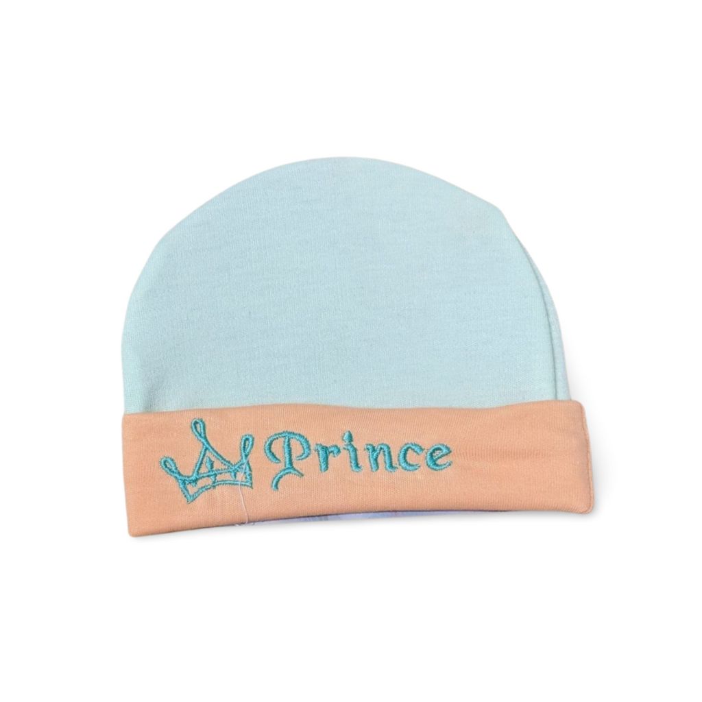 Prince Embroidery Cap – For Newborns