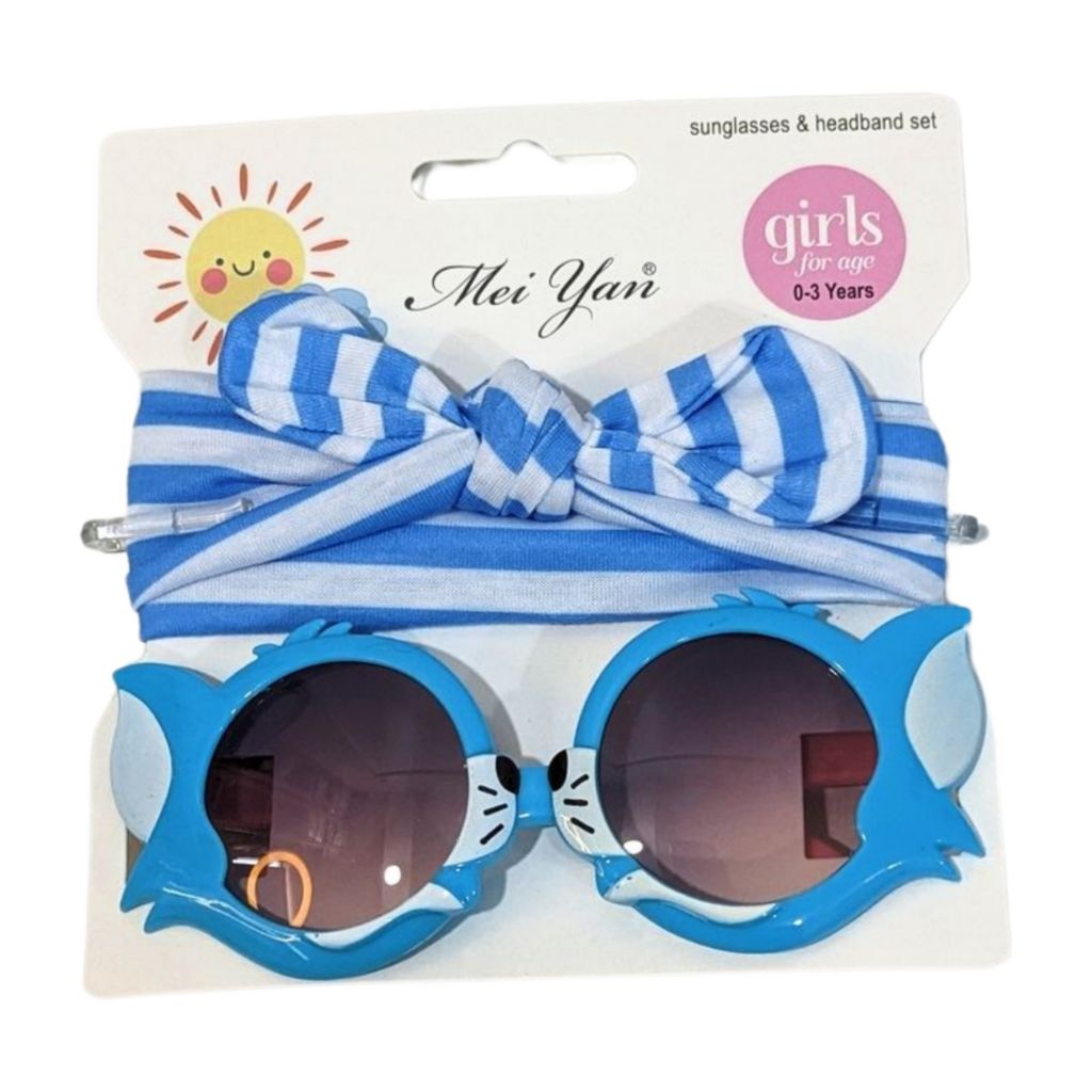 Sunshine Smiles Baby Set – UV-Protective Sunglasses & Headband