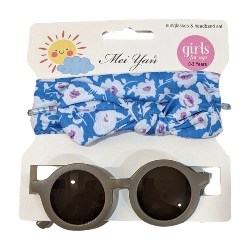 Sunshine Smiles Baby Set – UV-Protective Sunglasses & Headband