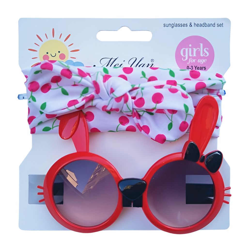 Sunshine Smiles Baby Set – UV-Protective Sunglasses & Headband
