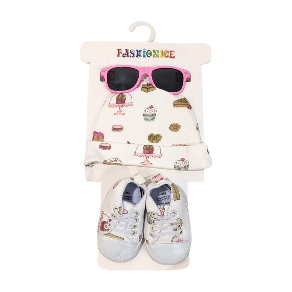Little Sunshine Set – Baby Cap, Shoes & Sunglasses Trio