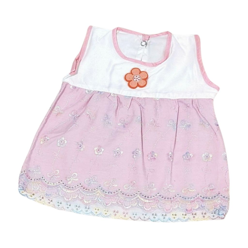 Chikankari Embroidered Baby Frock – Traditional Design