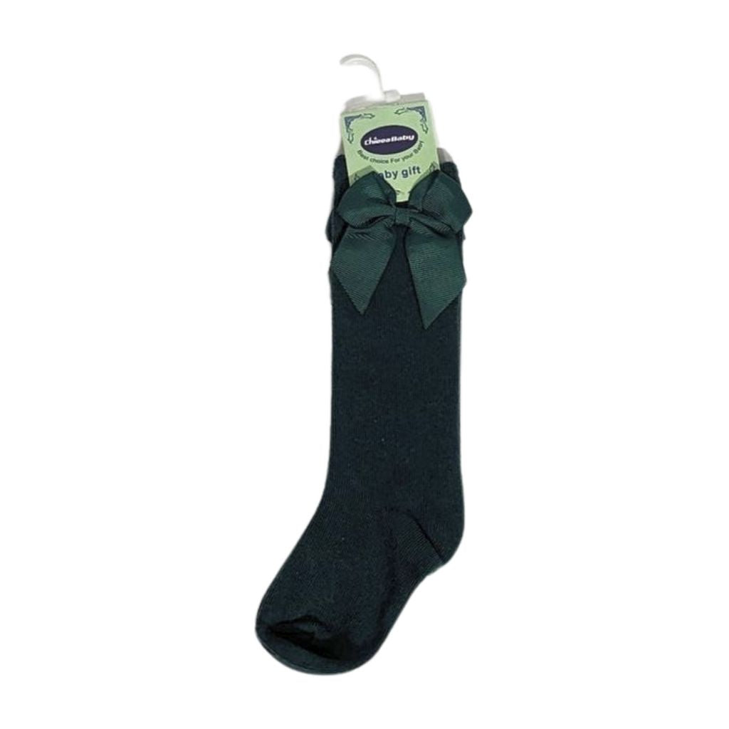 Sweet Baby Bow Knee-High Socks – Green