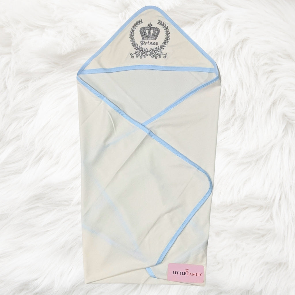 Premium Hooded Wrapping Sheet – "Prince" Embroidery