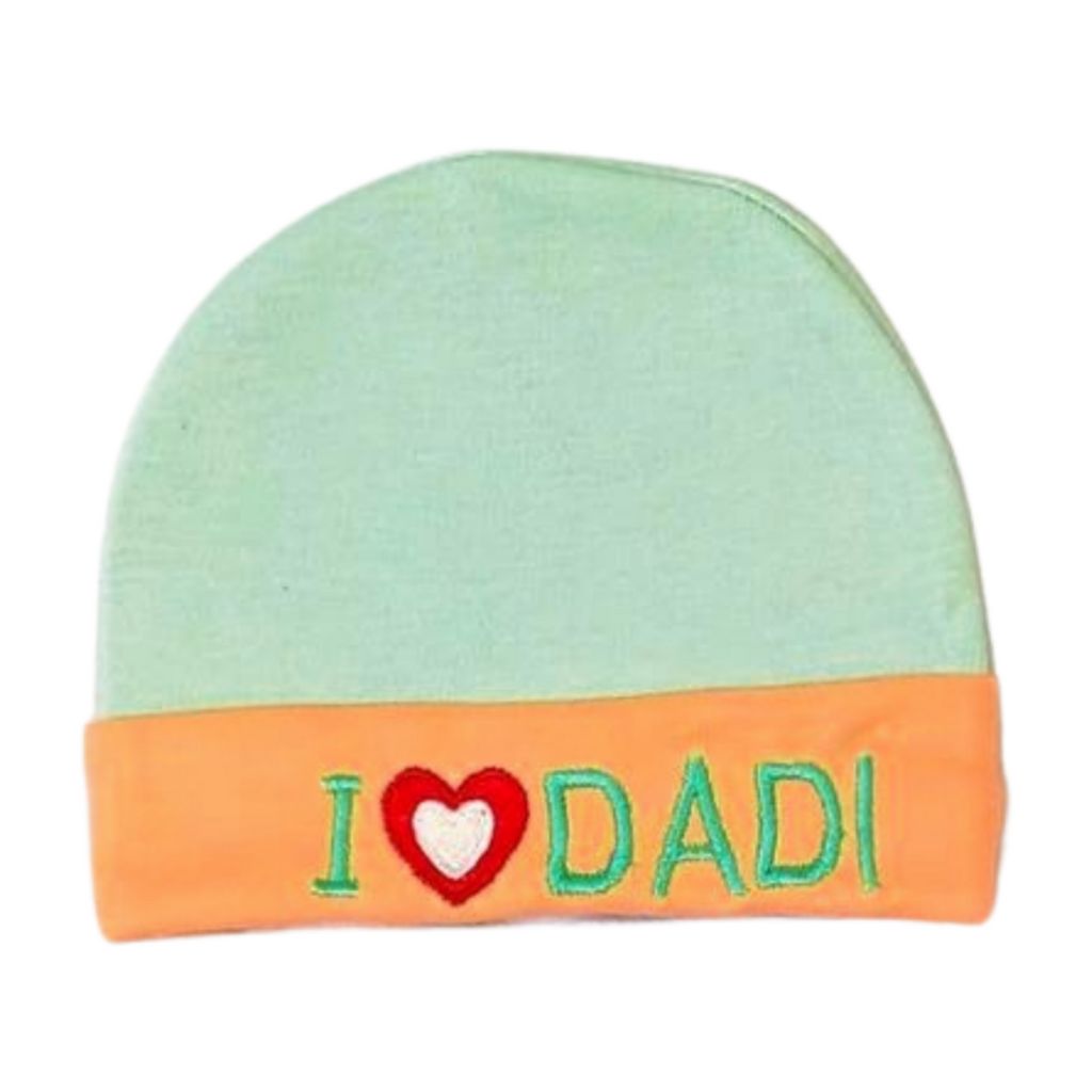 “I ♥ Dadi” Embroidered Baby Cap