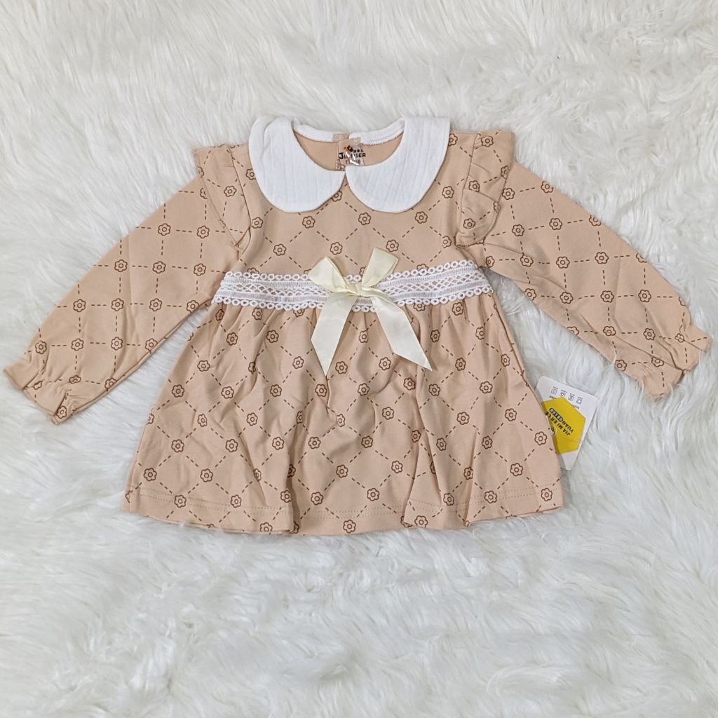 Charming Winter Frock & Trouser Set – Soft Cotton Blend