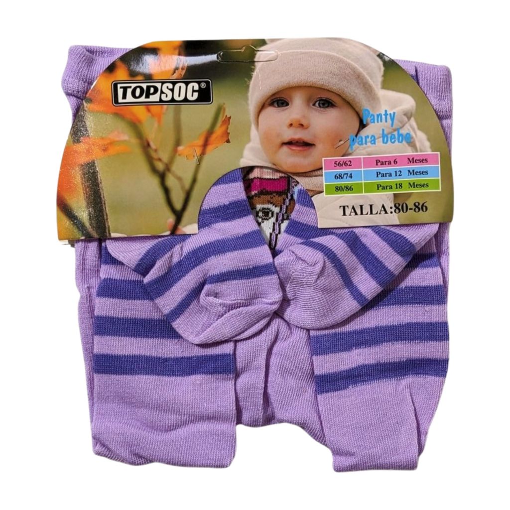 SnuggleDots Pattern Baby Tights - Purple