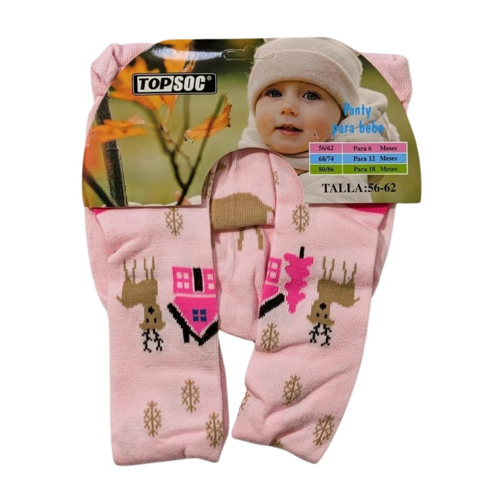 SnuggleDots Baby Tights - Pink Brown