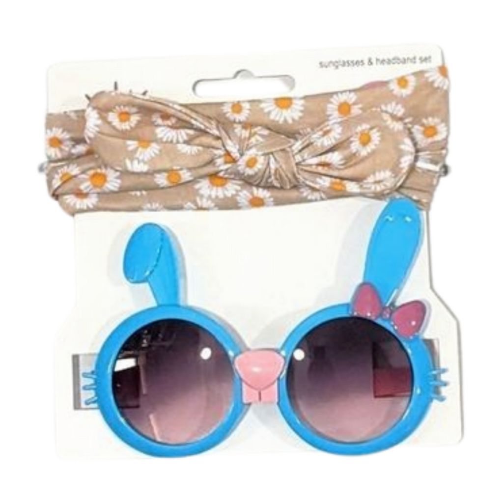 Sunshine Smiles Baby Set – UV-Protective Sunglasses & Headband