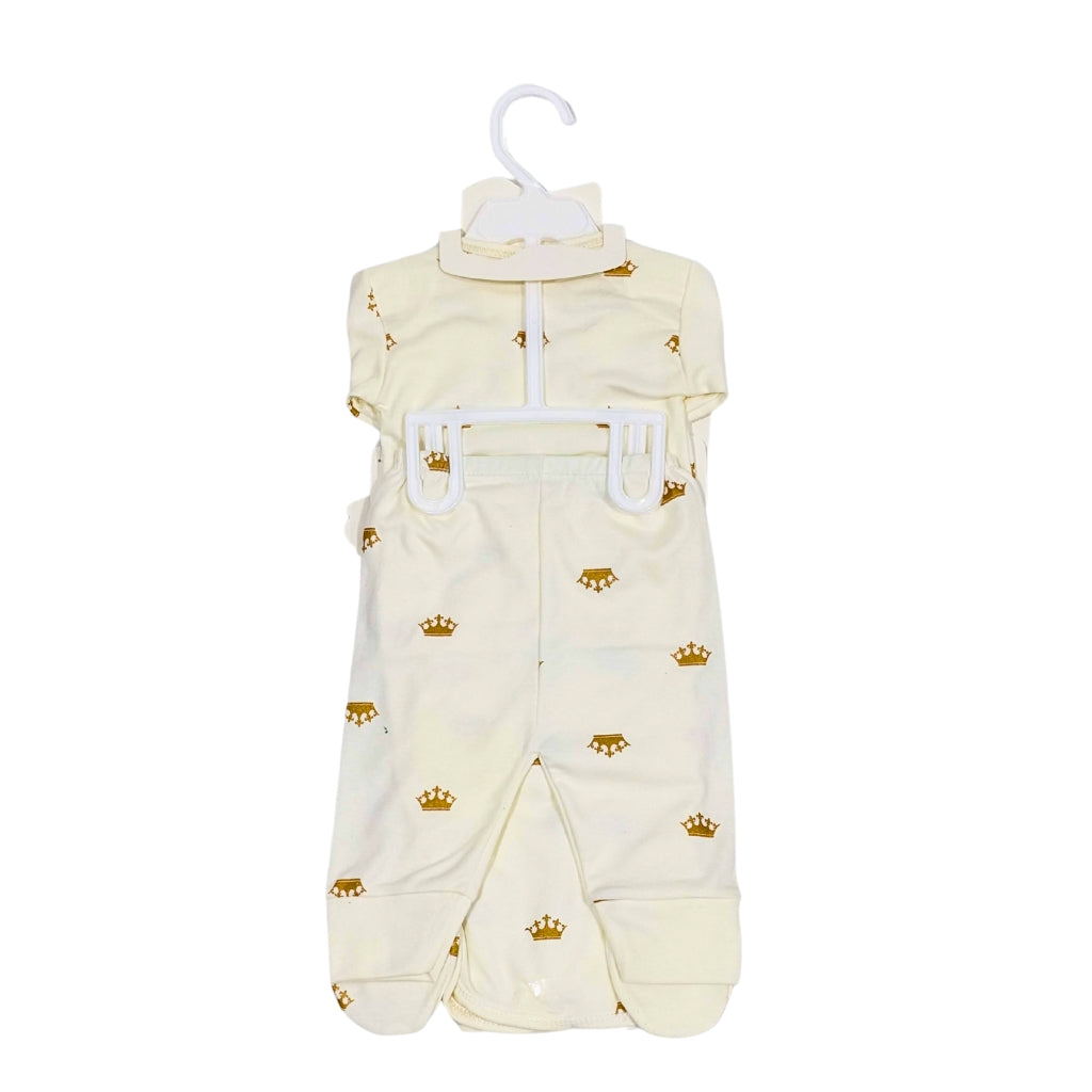 7-Piece Newborn Starter Set – “Princess” Crown Embroidery