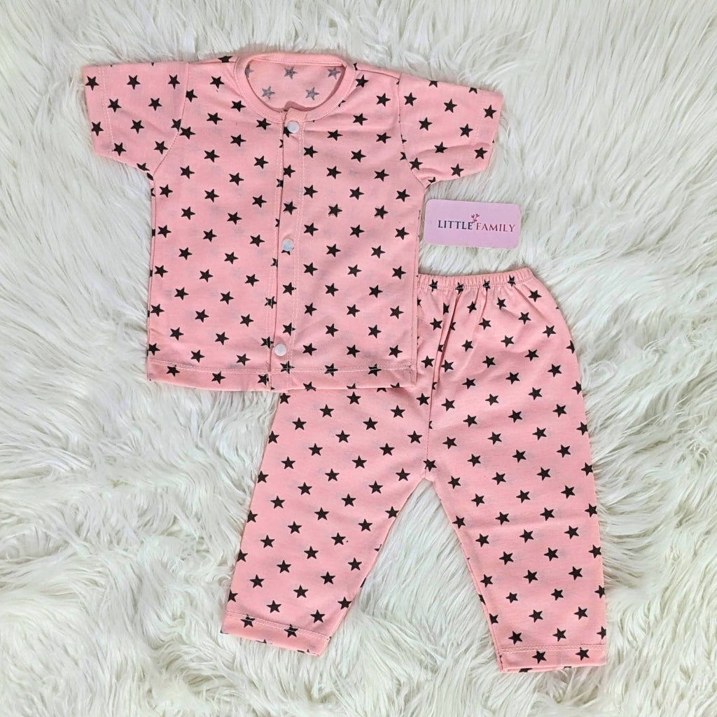 Baby Summer Night Suit Pink Twinkle Star – Little Family