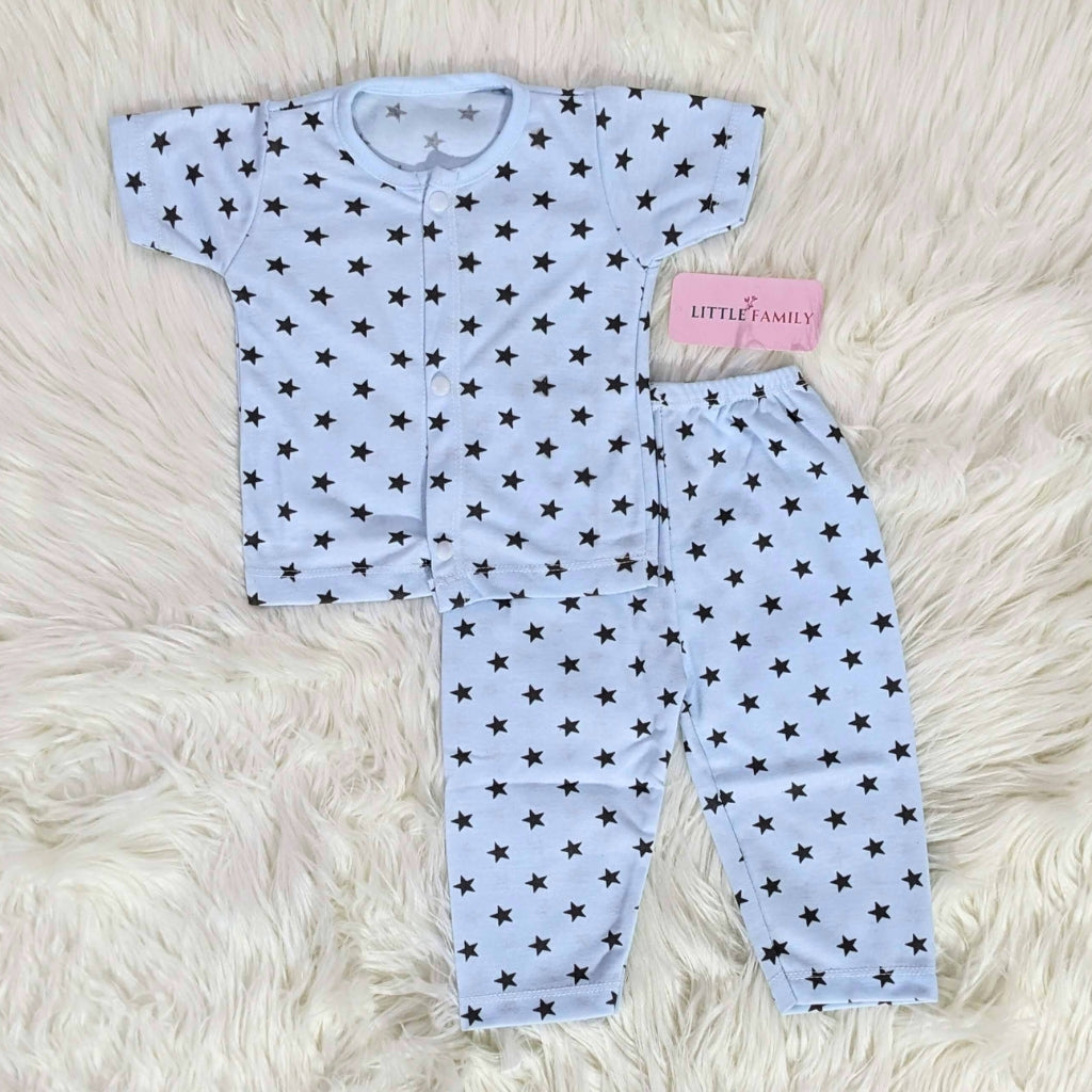 Kids Nightwear Doreme Night Dress Baby Summer Night Suit Blue