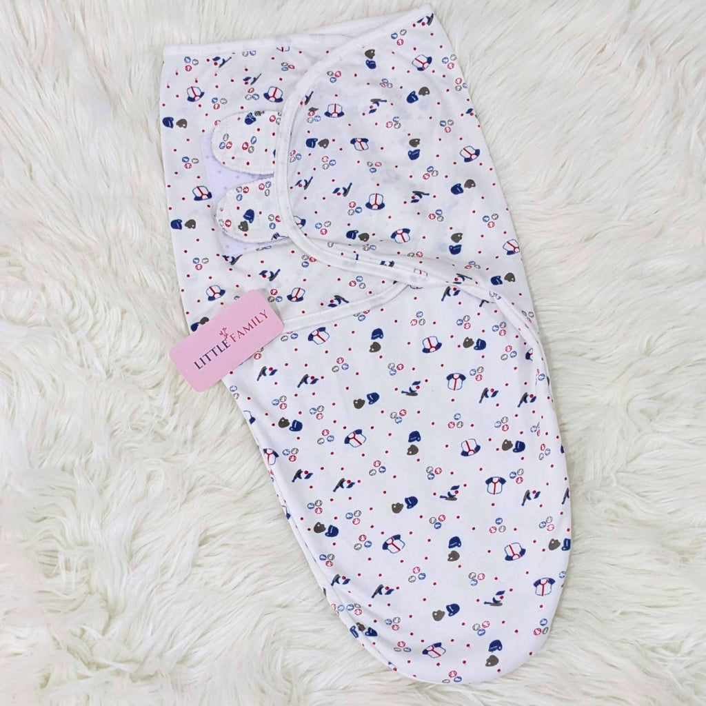 Arctic Bubbles Baby Swaddle – White