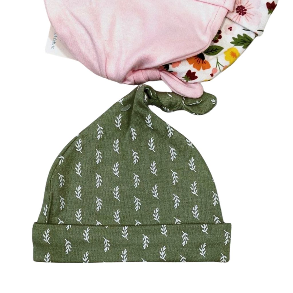 Hudson Baby 3-Pack Knot Top Hats – For Newborns